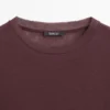 100% βαμβακερό ημιδιαφανές T-shirt με λεπτομέρεια στο γιακά 100% βαμβακερό ημιδιαφανές T-shirt με λεπτομέρεια στο γιακά