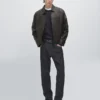 Δερμάτινο μπουφάν με φθαρμένο εφέ Δερμάτινο μπουφάν με φθαρμένο εφέ