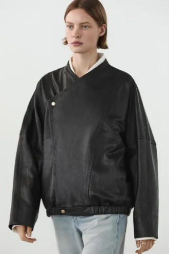 Δερμάτινο μπουφάν τύπου bomber