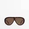 Γυαλιά Ηλίου τύπου Aviator με εφέ χελώνας Γυαλιά Ηλίου τύπου Aviator με εφέ χελώνας