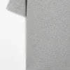 Κοντομάνικο βαμβακερό T-shirt με μελανζέ ύφασμα Κοντομάνικο βαμβακερό T-shirt με μελανζέ ύφασμα