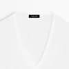 Λινό T-shirt με V λαιμόκοψη Λινό T-shirt με V λαιμόκοψη