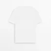 Λινό T-shirt με V λαιμόκοψη Λινό T-shirt με V λαιμόκοψη