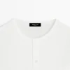 Μακρυμάνικο T-shirt με λαιμόκοψη Henley Μακρυμάνικο T-shirt με λαιμόκοψη Henley