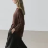 Μακρυμάνικο T-shirt με λεπτομέρειες από δαντέλα Μακρυμάνικο T-shirt με λεπτομέρειες από δαντέλα