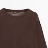 Μακρυμάνικο T-shirt με λεπτομέρειες από δαντέλα Μακρυμάνικο T-shirt με λεπτομέρειες από δαντέλα
