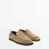 Μαλακά δερμάτινα μοκασίνια με πτυχωτή λεπτομέρεια Μαλακά δερμάτινα μοκασίνια με πτυχωτή λεπτομέρεια