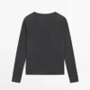 Μαλλί T-shirt με μανίκια Raglan Μαλλί T-shirt με μανίκια Raglan