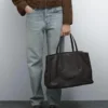Μεγάλη τσάντα tote από δέρμα Nappa με το λογότυπο Md Μεγάλη τσάντα tote από δέρμα Nappa με το λογότυπο Md