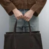 Μεγάλη τσάντα tote από δέρμα Nappa με το λογότυπο Md Μεγάλη τσάντα tote από δέρμα Nappa με το λογότυπο Md