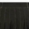 Μίντι φούστα από φλοκωμένο τζιν με πτυχές Μίντι φούστα από φλοκωμένο τζιν με πτυχές