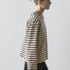 Oversize ριγέ T-shirt από μείγμα βαμβακιού Oversize ριγέ T-shirt από μείγμα βαμβακιού