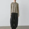 Oversize ριγέ T-shirt από μείγμα βαμβακιού Oversize ριγέ T-shirt από μείγμα βαμβακιού
