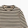 Oversize ριγέ T-shirt από μείγμα βαμβακιού Oversize ριγέ T-shirt από μείγμα βαμβακιού