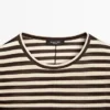 Oversize ριγέ T-shirt με μακριά μανίκια Oversize ριγέ T-shirt με μακριά μανίκια