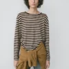 Oversize ριγέ T-shirt με μακριά μανίκια Oversize ριγέ T-shirt με μακριά μανίκια