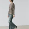 Oversize ριγέ T-shirt με μακριά μανίκια Oversize ριγέ T-shirt με μακριά μανίκια