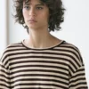 Oversize ριγέ T-shirt με μακριά μανίκια Oversize ριγέ T-shirt με μακριά μανίκια