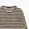 Oversize ριγέ T-shirt με μακριά μανίκια Oversize ριγέ T-shirt με μακριά μανίκια