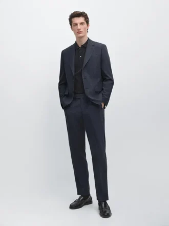 Παντελόνι κοστούμι από μείγμα Cool Wool με καρό μοτίβο