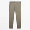 Παντελόνι Slim Fit από μείγμα βαμβακιού Παντελόνι Slim Fit από μείγμα βαμβακιού