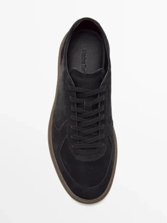 Παπούτσια Nubuck με σόλα σε αντίθεση
