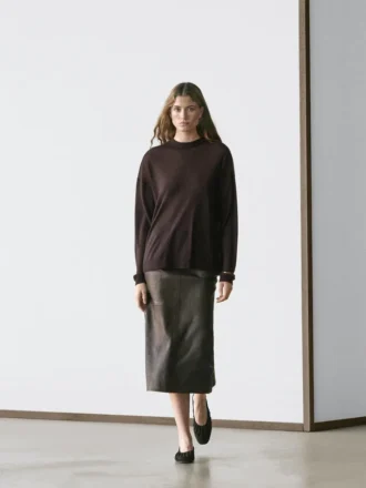 Πλεκτό πουλόβερ από μείγμα μαλλιού σε oversize μέγεθος