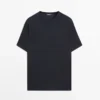 Πλεκτό T-shirt από μείγμα μαλλιού Πλεκτό T-shirt από μείγμα μαλλιού