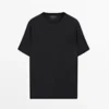 Πλεκτό βαμβακερό T-shirt Πλεκτό βαμβακερό T-shirt