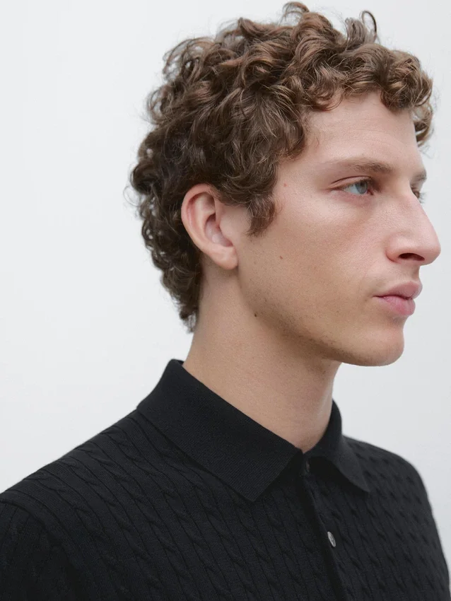 Πουκάμισο 100% βαμβάκι με πλεκτό σχέδιο Πουκάμισο 100% βαμβάκι με πλεκτό σχέδιο