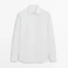 Πουκάμισο Slim Fit από 100% βαμβακερό ποπλίν Πουκάμισο Slim Fit από 100% βαμβακερό ποπλίν