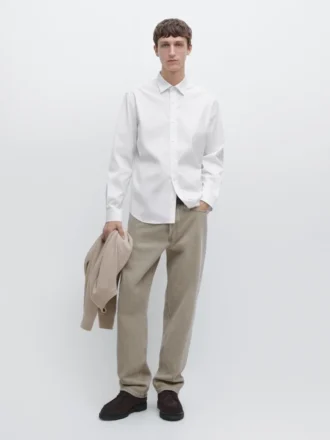 Πουκάμισο Slim Fit από ελαστικό μείγμα βαμβακιού