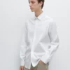 Πουκάμισο Slim Fit από ελαστικό μείγμα βαμβακιού Πουκάμισο Slim Fit από ελαστικό μείγμα βαμβακιού