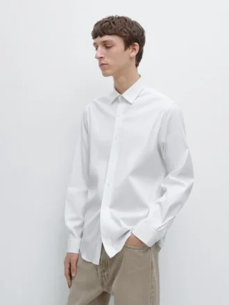 Πουκάμισο Slim Fit από ελαστικό μείγμα βαμβακιού