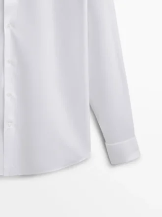 Πουκάμισο Slim Fit από βαμβάκι με διπλά μανίκια