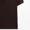 Ρευστό T-shirt με V-neck Ρευστό T-shirt με V-neck