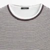 Ριγέ διπλό στρώμα T-shirt με κοντά μανίκια