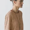 Ριγέ βαμβακερό T-shirt με μακριά μανίκια Ριγέ βαμβακερό T-shirt με μακριά μανίκια