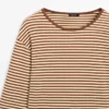 Ριγέ βαμβακερό T-shirt με μακριά μανίκια Ριγέ βαμβακερό T-shirt με μακριά μανίκια