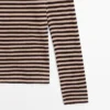 Ριγέ βαμβακερό T-shirt με μακριά μανίκια Ριγέ βαμβακερό T-shirt με μακριά μανίκια
