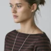 Ριγές T-shirts με κοντό μανίκι και λαιμόκοψη τύπου «boat neck»