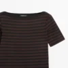 Ριγές T-shirts με κοντό μανίκι και λαιμόκοψη τύπου «boat neck»