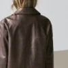 Σακάκι από δέρμα Νάπα με κουμπιά Σακάκι από δέρμα Νάπα με κουμπιά