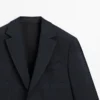 Σακάκι κοστούμι από μείγμα Cool Wool με καρό μοτίβο