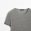 T-shirt από μείγμα μαλλιού με δαντελένια λεπτομέρεια T-shirt από μείγμα μαλλιού με δαντελένια λεπτομέρεια
