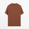 T-shirt με κοντά μανίκια από μείγμα βαμβακιού T-shirt με κοντά μανίκια από μείγμα βαμβακιού