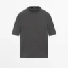 T-shirt με κοντά μανίκια από μείγμα βαμβακιού T-shirt με κοντά μανίκια από μείγμα βαμβακιού