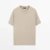 T-shirt με κοντά μανίκια από μείγμα βαμβακιού T-shirt με κοντά μανίκια από μείγμα βαμβακιού