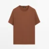 T-shirt με κοντά μανίκια από μείγμα βαμβακιού T-shirt με κοντά μανίκια από μείγμα βαμβακιού