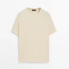 T-shirt με κοντά μανίκια από μείγμα βαμβακιού T-shirt με κοντά μανίκια από μείγμα βαμβακιού